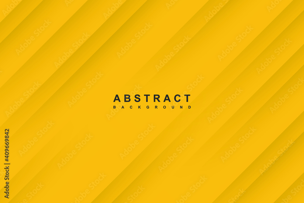 Abstract yellow background with diagonal papercut lines - obrazy, fototapety, plakaty 