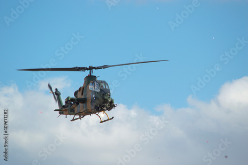 Fototapeta Naklejka Na Ścianę i Meble -  Turkish Army Bell Ah 1 Cobra Attack helicopter