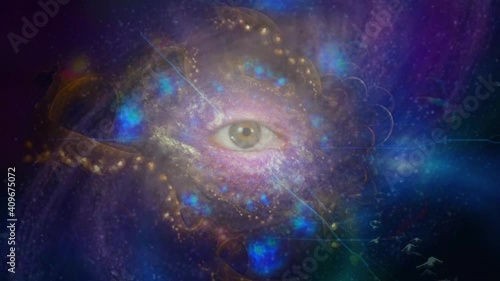 Eye in mystic cosmic fractal