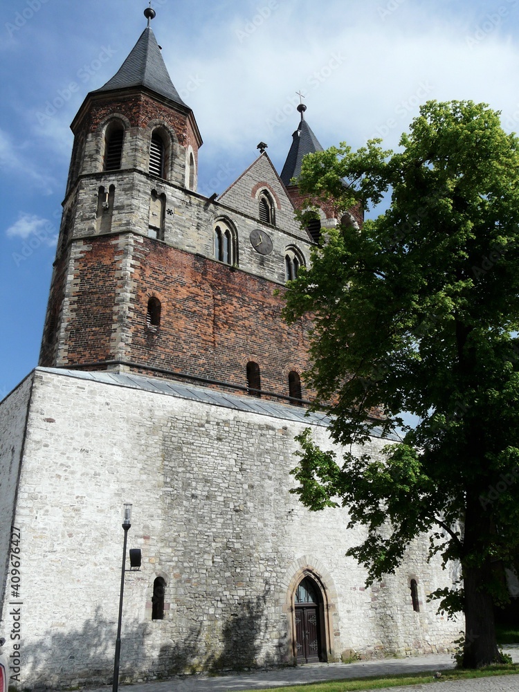 Fassade der St.-Marien-Kirche in Aken a.d. Elbe