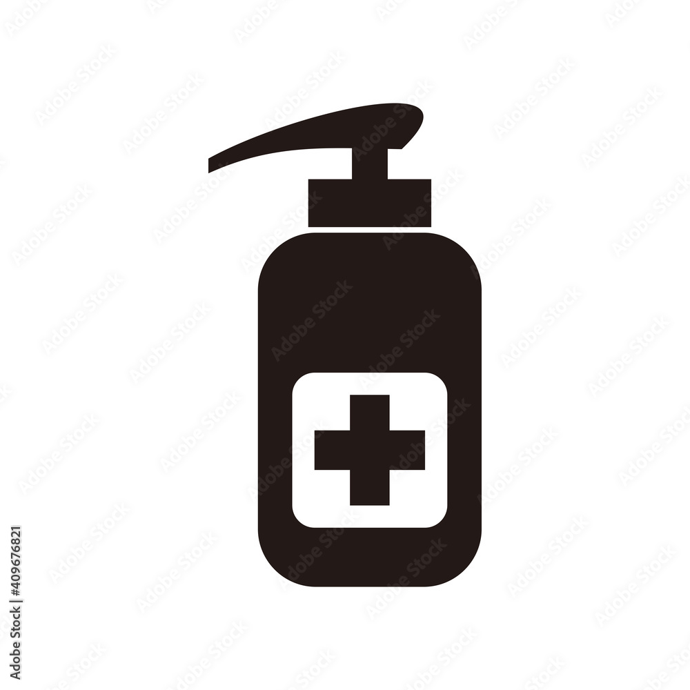 Hand sanitizer icon. Vector icon isolated on white background Hand sanitizer icon. Vector icon isolated on white background