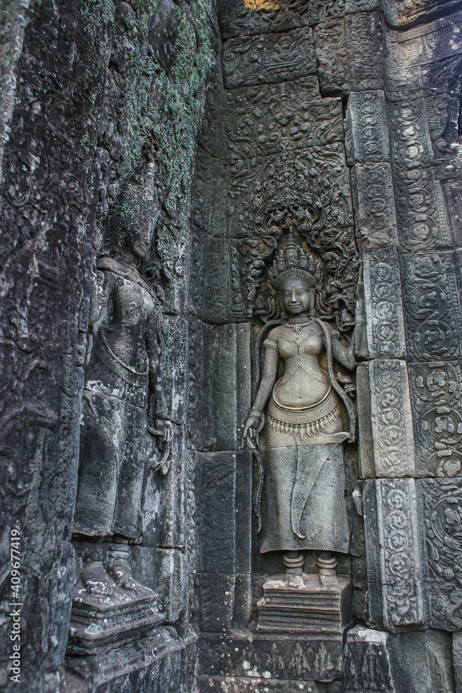 Travel through Cambodia at the temple complex. Travel through Cambodia at the temple complex.