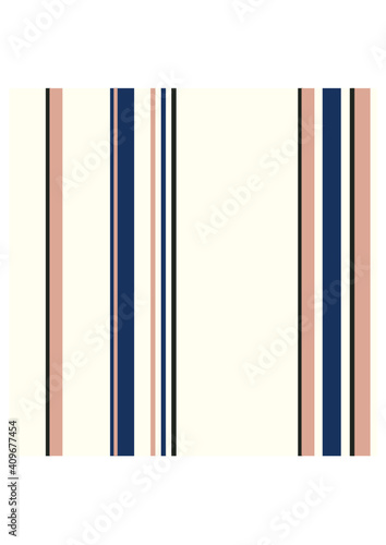 Seamless striped pattern in retro colors. Vertical striped pattern. Vector illustration