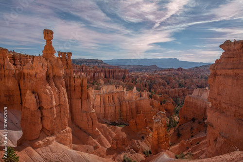 Brown rock formation under blue sky