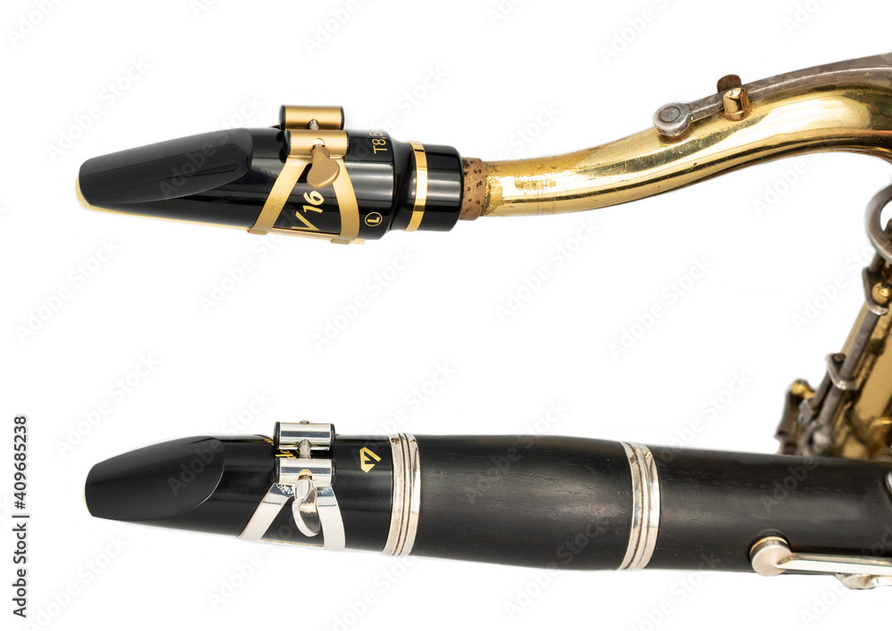 Naklejka premium Clarinette et saxophone