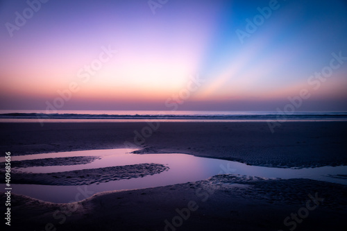 sunset on the beach