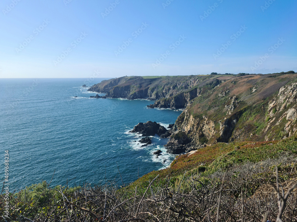 Guernsey Channel Islands, South Coast Cliffs Guernsey Channel Islands, South Coast Cliffs