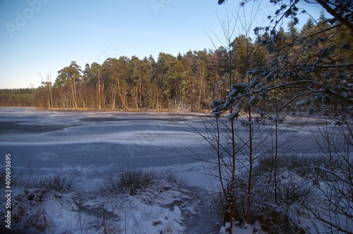 Zugefrorener Schwarzsee photo