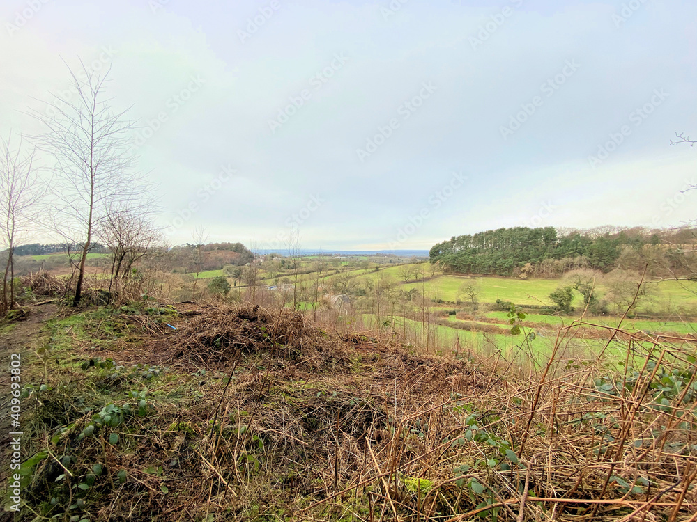 A view of Bickerton Hills in Cheshire A view of Bickerton Hills in Cheshire