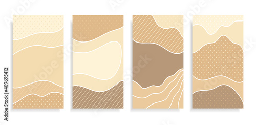 Abstract banner art background sand on beach,coast or desert with barchan and dunes beige color.Template card Sand texture with pattern wavy lines.Frames for text.Great for covers,fabric prints.Vector