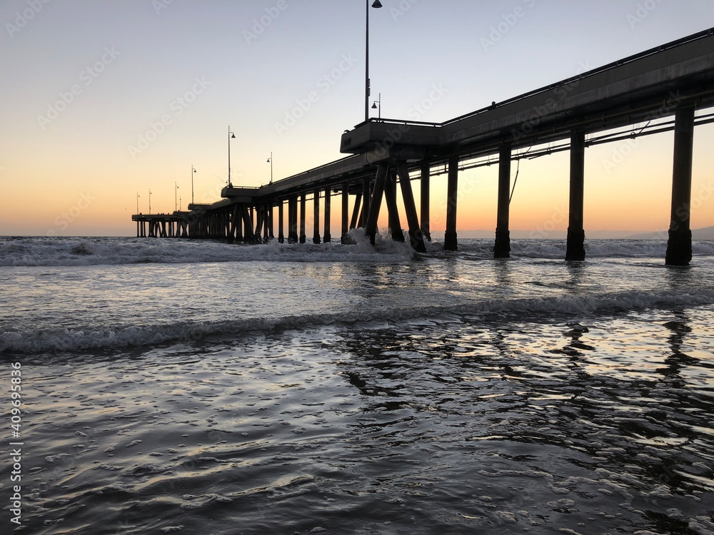 Venice Beach Sunset at fishing pier