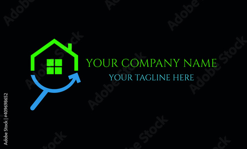 real estate home inspection minimal logo for company