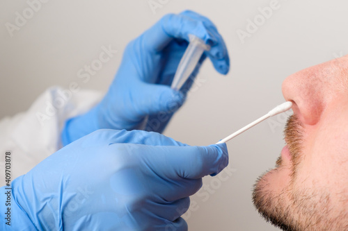 Vászonkép Coronavirus test