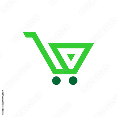 cart abstract letter w icon logo