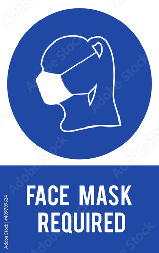 Silhouette of human head and protective medical mask