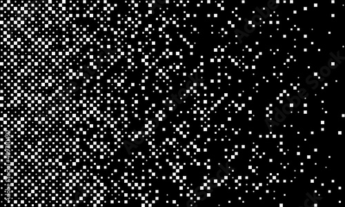 Dissolved filled square dotted vector background or icon with disintegration effect.