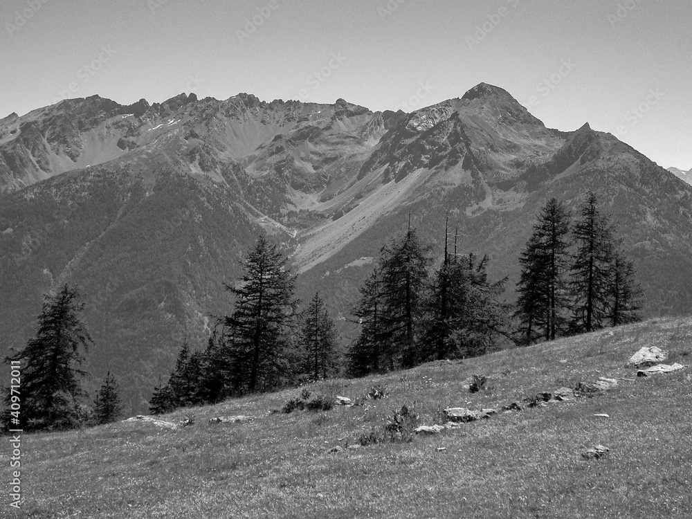 Aosta Tal in Italien im Sommer