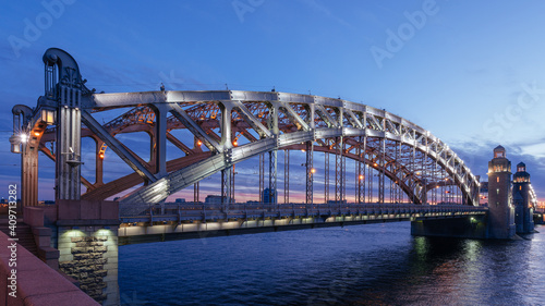 Peter the great bridge. Saint-Petersburg, Russia.