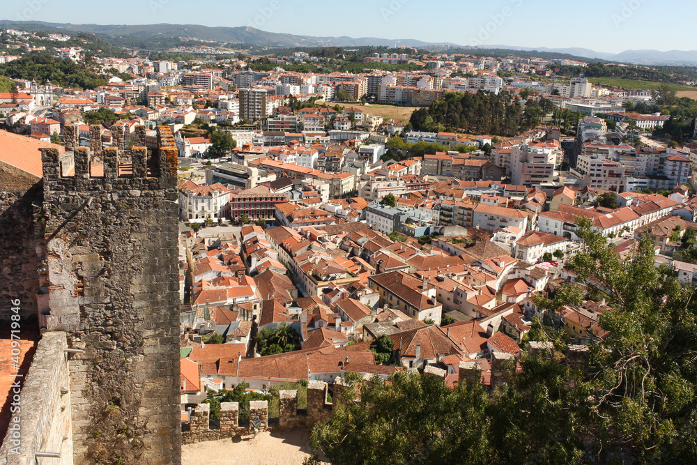 View of the old town, Castle of Leiria, Portugal