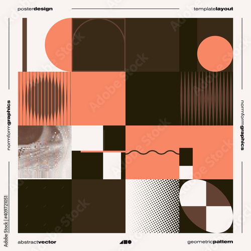 Postmodern Square Size Vector Cover Mockup