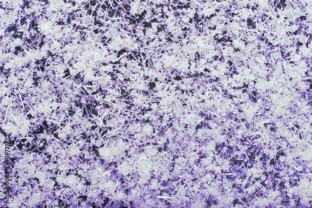 Close-up of snowflakes of recently fallen snow Close-up of snowflakes of recently fallen snow