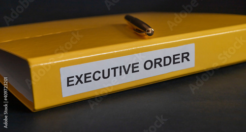 фотографія Executive order inscription. President's law and legislation