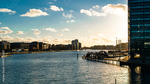 Photography View of the Copenhagen habour from Langebro