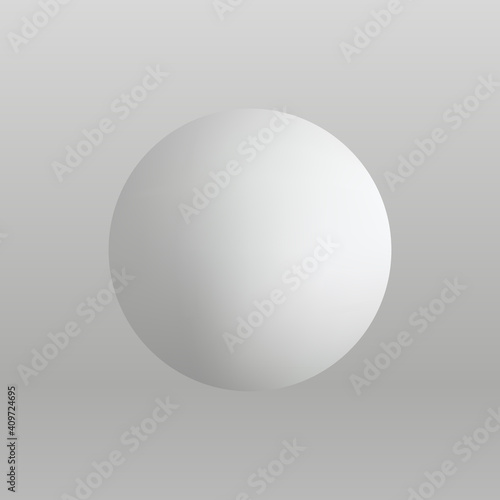 Vector 3d sphere. Realistic glossy 3d ball.
