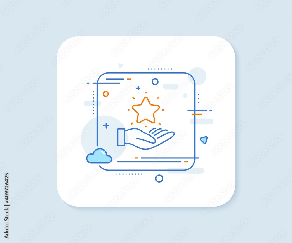 Loyalty program line icon. Abstract square vector button. Bonus points. Discount star symbol. Loyalty program line icon. Quality concept badge. Vector Loyalty program line icon. Abstract square vector button. Bonus points. Discount star symbol. Loyalty program line icon. Quality concept badge. Vector
