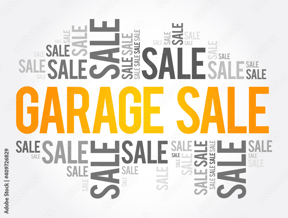 Fototapeta premium GARAGE SALE words cloud, business concept background