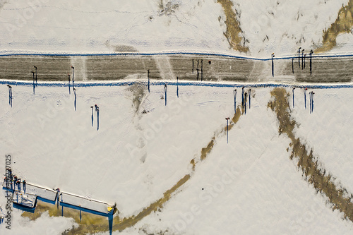 skaters on lake photo