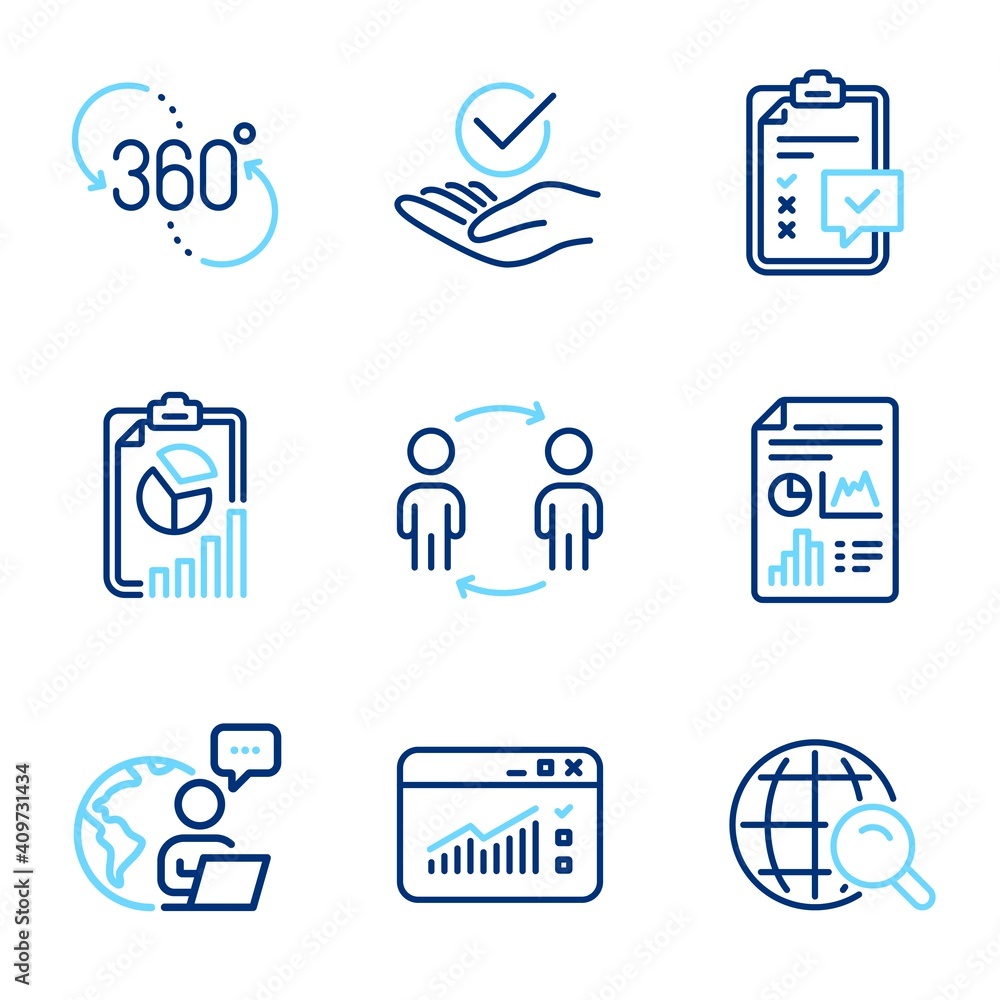 Technology icons set. Included icon as Report, Checklist, Workflow signs. Report document, 360 degree, Internet search symbols. Approved, Web traffic line icons. Presentation chart, Survey. Vector Technology icons set. Included icon as Report, Checklist, Workflow signs. Report document, 360 degree, Internet search symbols. Approved, Web traffic line icons. Presentation chart, Survey. Vector