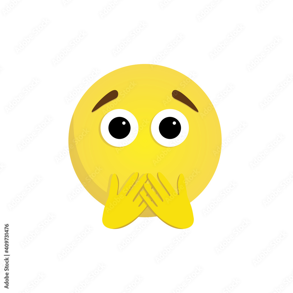 Yellow flushed face emoji with shocked eyes, raised eyebrows, and closed mouth Yellow flushed face emoji with shocked eyes, raised eyebrows, and closed mouth