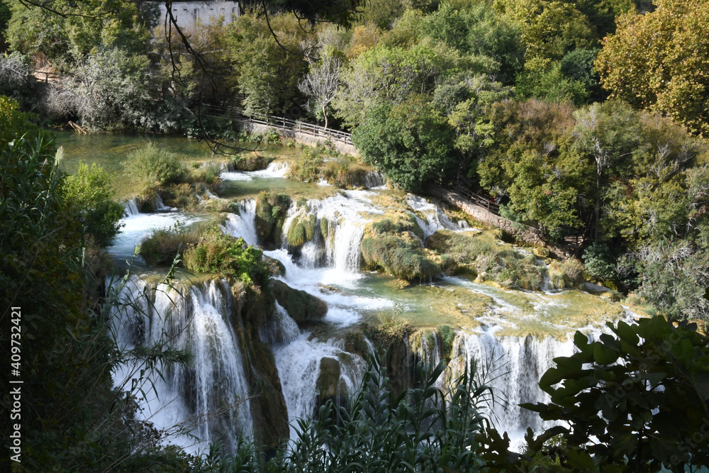 Krka National Park in Croatia. A beautiful park filled with waterfalls and lakes. Krka National Park in Croatia. A beautiful park filled with waterfalls and lakes.
