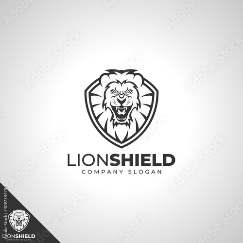 Lion Shield Logo Template