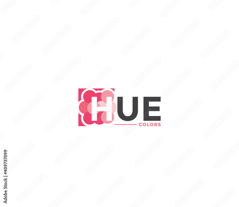 HUE Colors Company Business Modern Name Concept HUE Colors Company Business Modern Name Concept