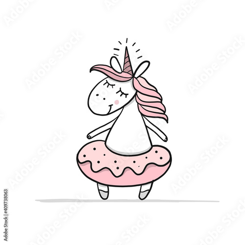 Cute little unicorn for your design