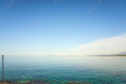 The Mediterranean coast on the island of Crete in Kolimbari.