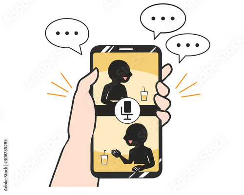 スマホ　音声版SNS