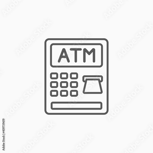 ATM icon, automated teller machine vector