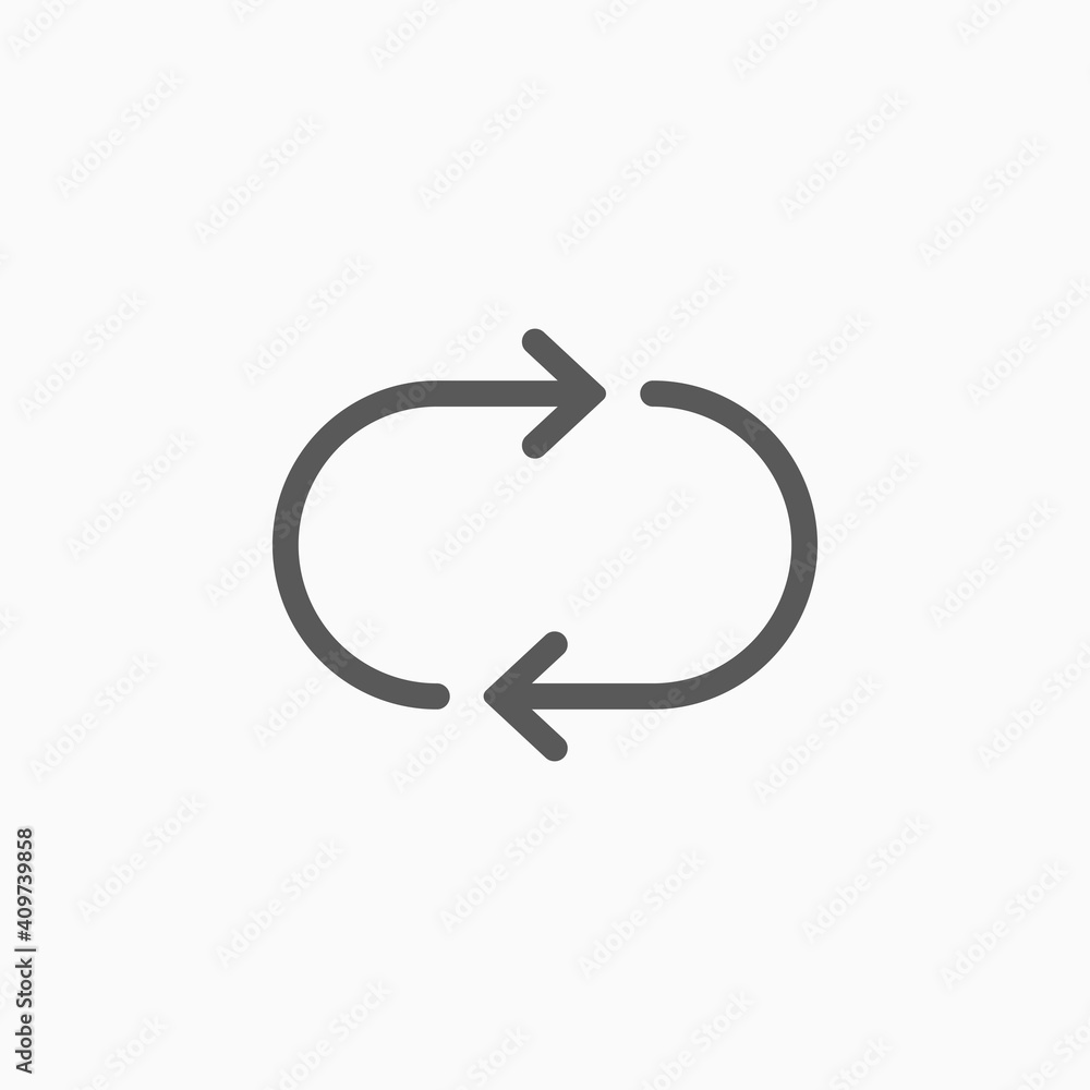 repeat icon, refresh vector illustration repeat icon, refresh vector illustration