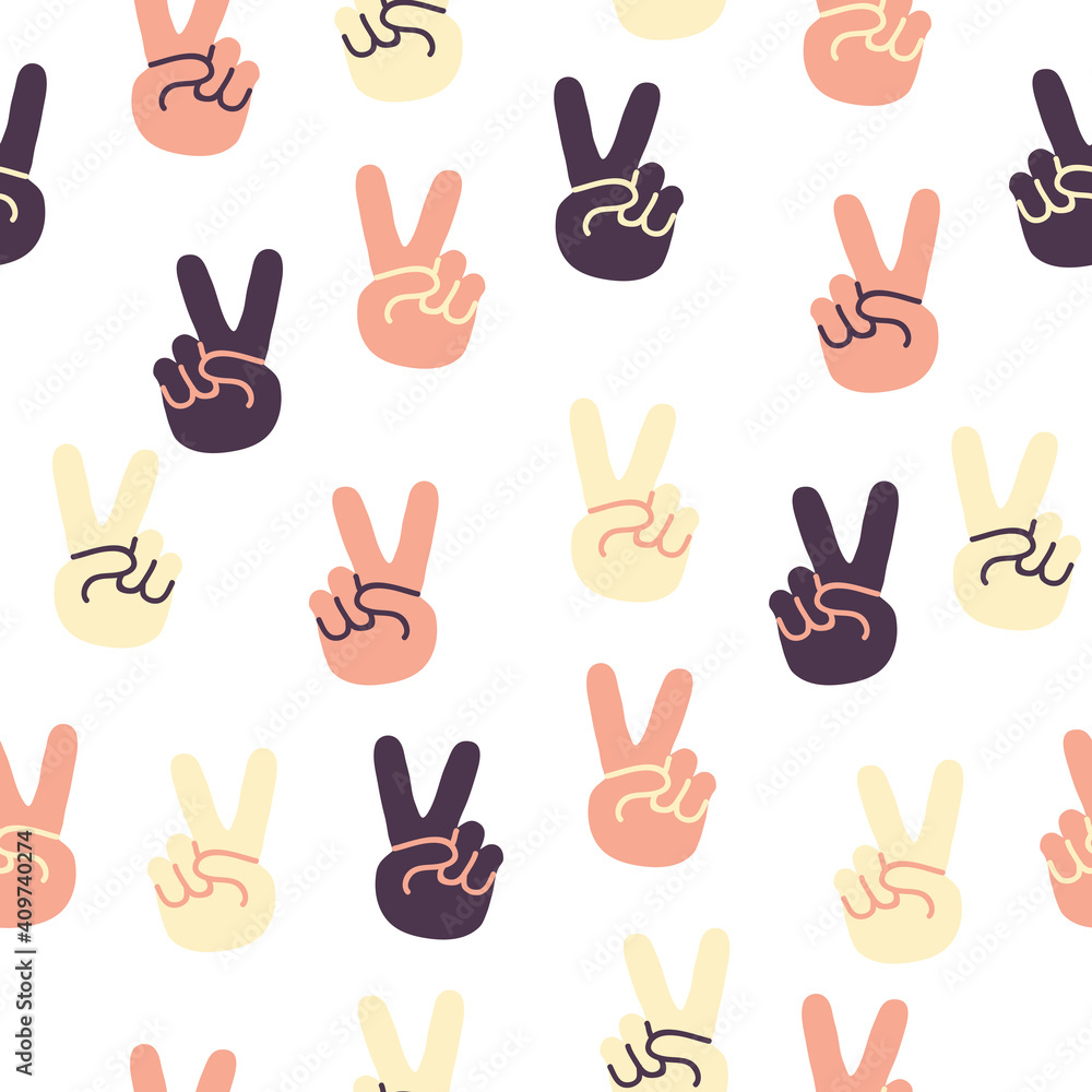 Simple peace sign doodle repeat pattern design Simple peace sign doodle repeat pattern design