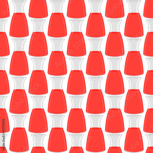 Illustration on theme big colored lemonade in glass jug