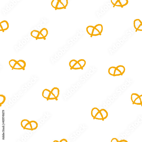 Simple pretzel doodle repeat pattern design