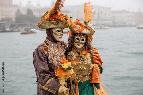 Mask in carnival of Venice photo