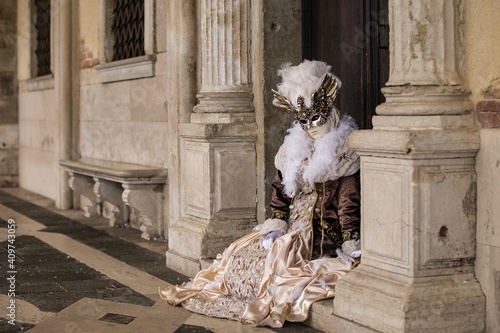 Mask in carnival of Venice photo