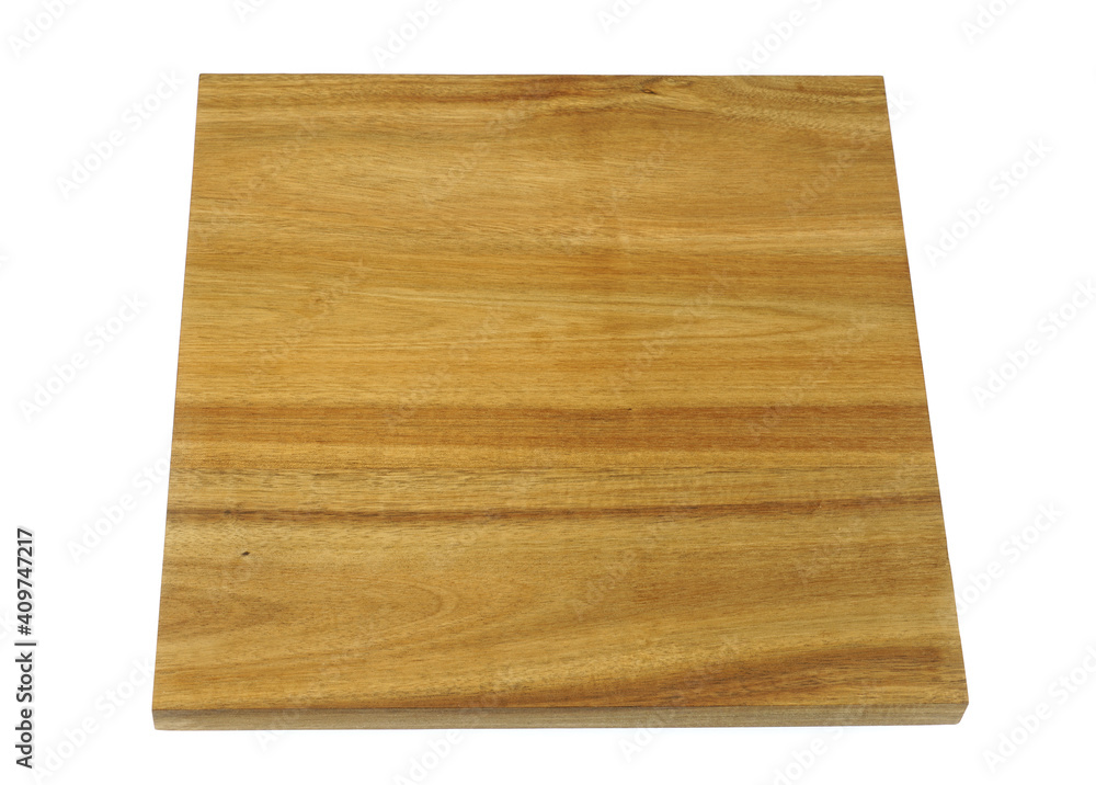 Fototapeta premium wooden chop board isolated on white background