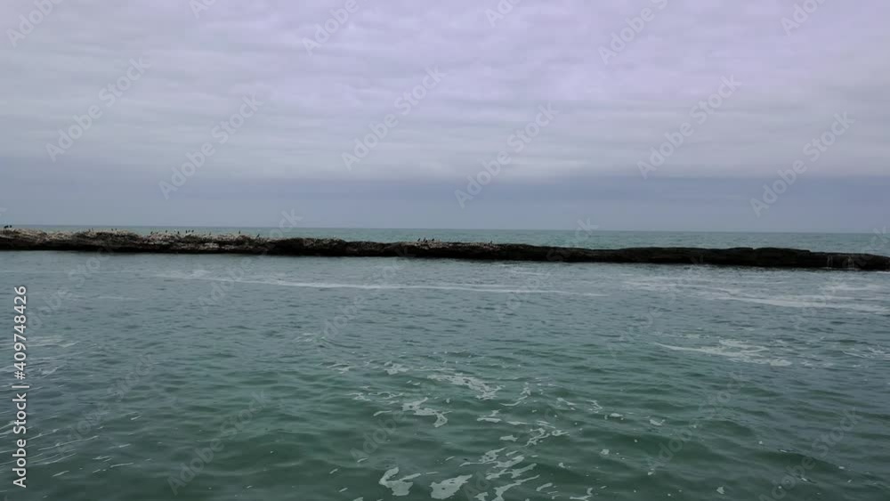 Drone shooting seascape horizontal view with rocky in Mediterean sea, aerial overlooking from bird's eye on dreamland paradise for swimming in ocean with waves
Drone shooting seascape horizontal view with rocky in Mediterean sea, aerial overlooking from bird's eye on dreamland paradise for swimming in ocean with waves