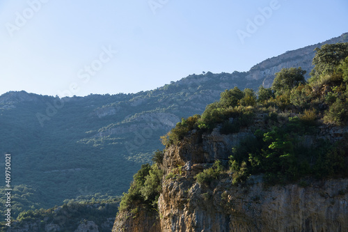 view of mountains in the Aragonese Pyrenees, in the province of Huesca, Spain.