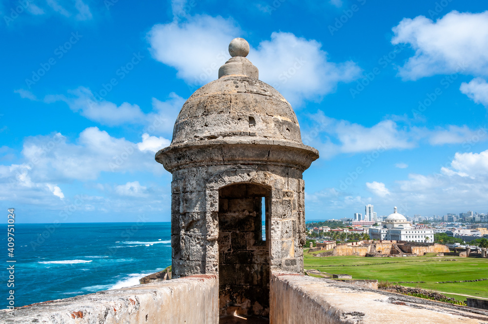 Castillo De San Cristobal Watch Tower, Old San Juan, Puerto Rico